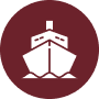 Maritime symbol with red backdrop