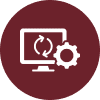 Monitor refresh symbol and gear